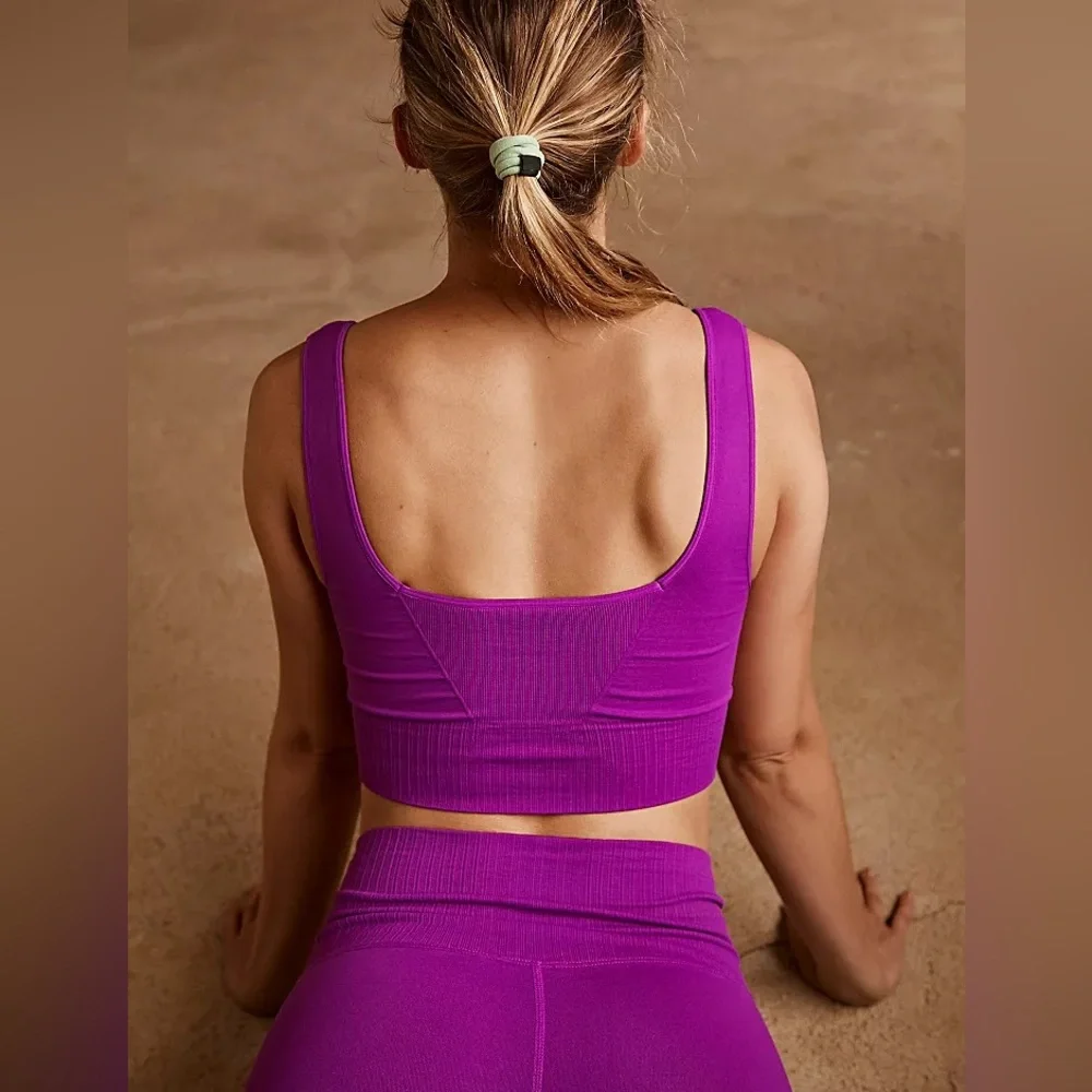 FREE PEOPLE Good Karma Square Neck Bra Crop Top XS/S - Picture 2 of 9